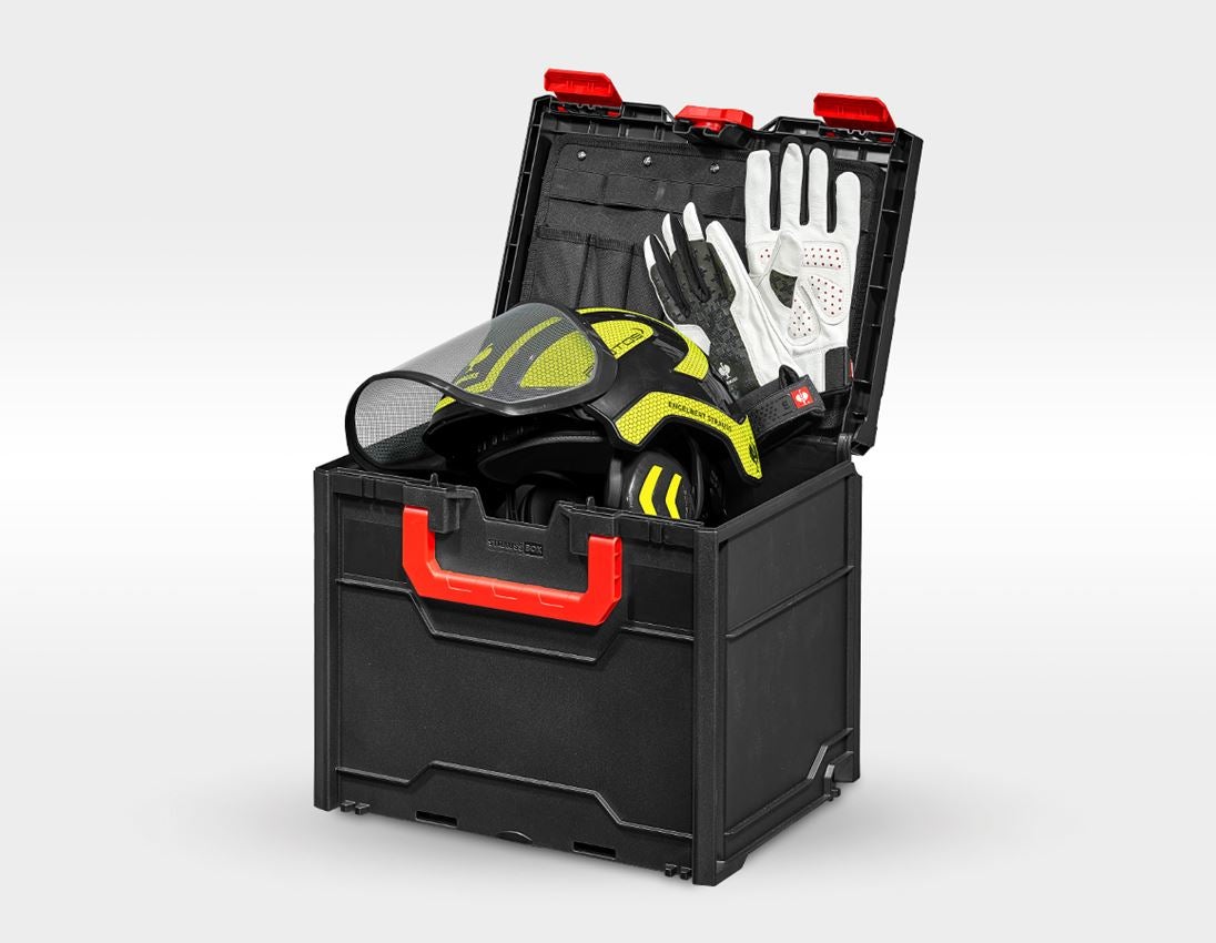 Arbeidsveiligheid: SET: Bosbouwhelm Protos + STRAUSSbox 340 midi + zwart/signaalgeel 4