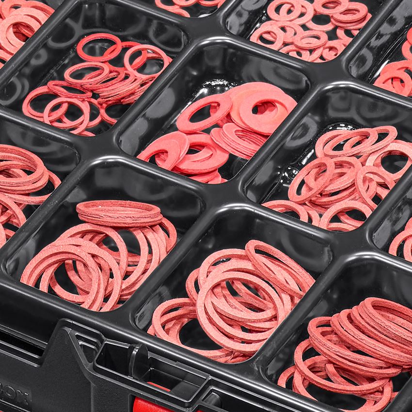 Assortiment kleine onderdelen: Afdichtringen DIN 7603 in STRAUSSbox 118 midi 2
