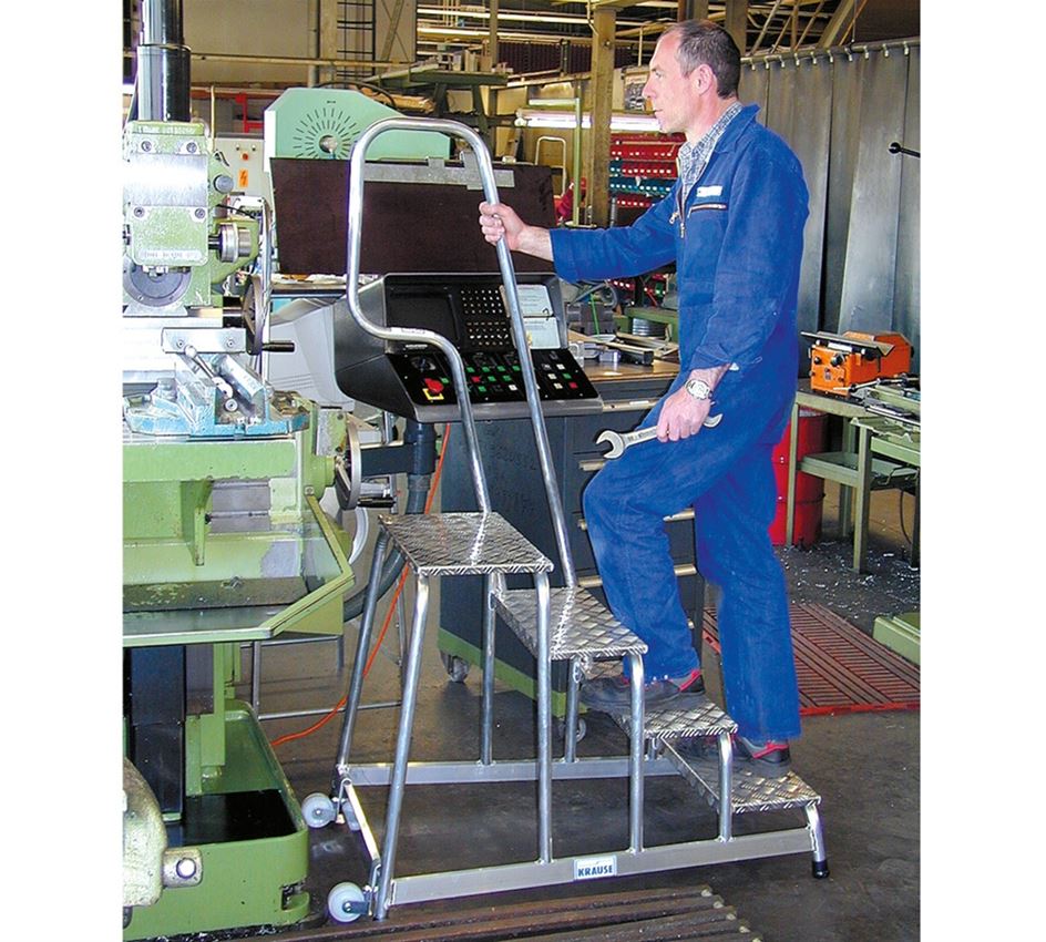 Ladders: KRAUSE mobiele montagetrap (alu) 1