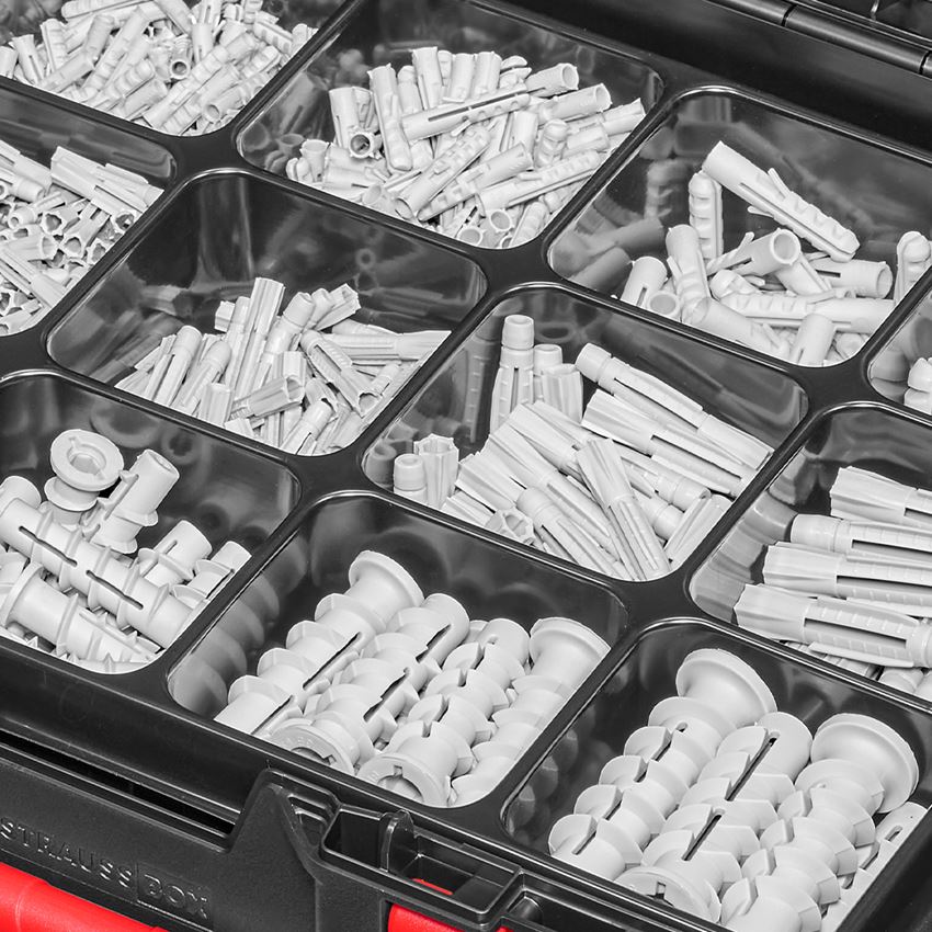 Pluggen: Assortiment montagepluggen in STRAUSSbox 118 midi 2