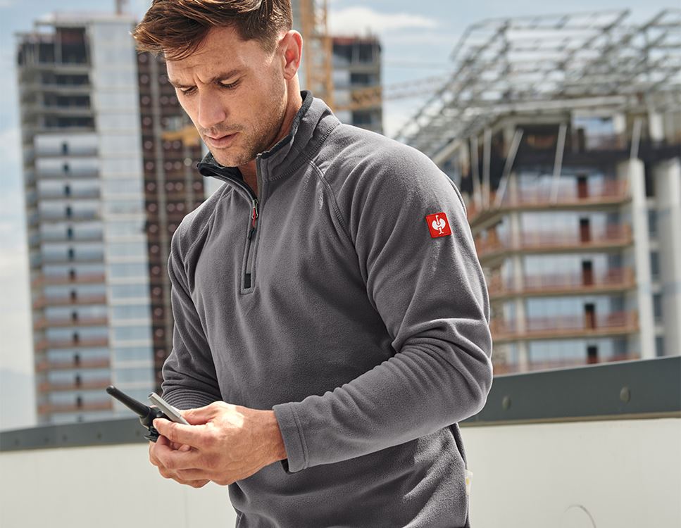 Microfleece Schipperstrui Dryplexx® Micro Antraciet