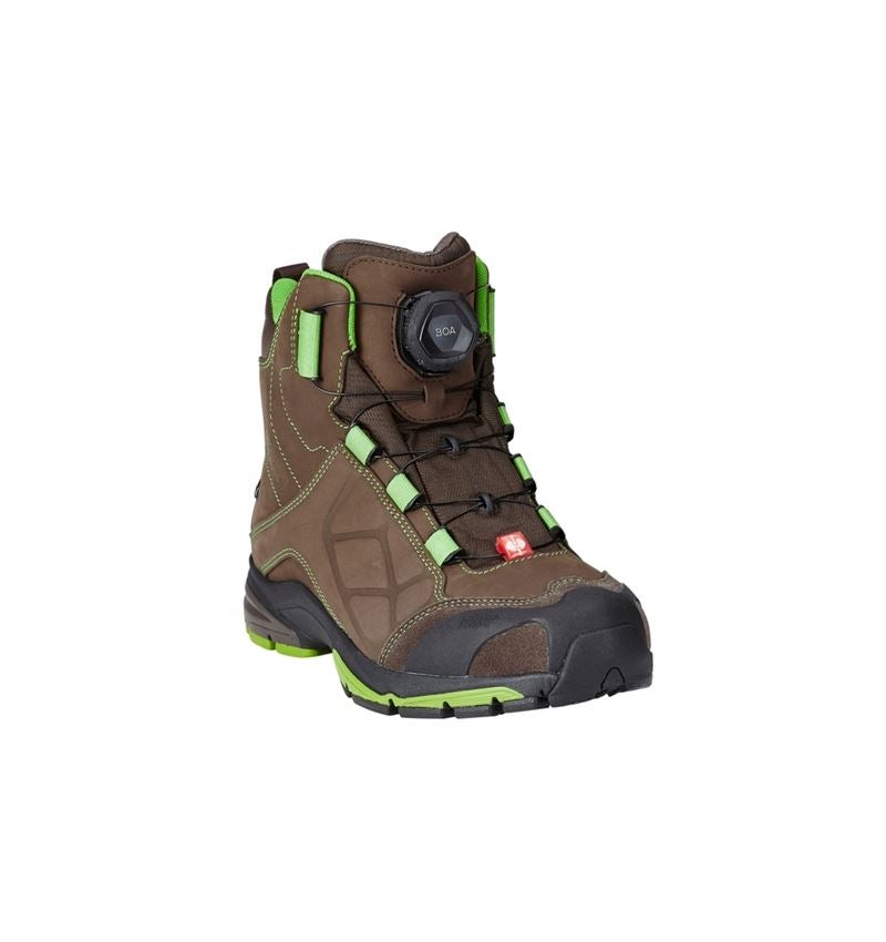 O2: e.s. O2 Werkschoenen Tethys mid + kastanje/zeegroen 3