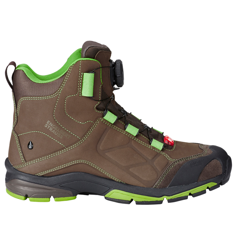 O2: e.s. O2 Werkschoenen Tethys mid + kastanje/zeegroen 2