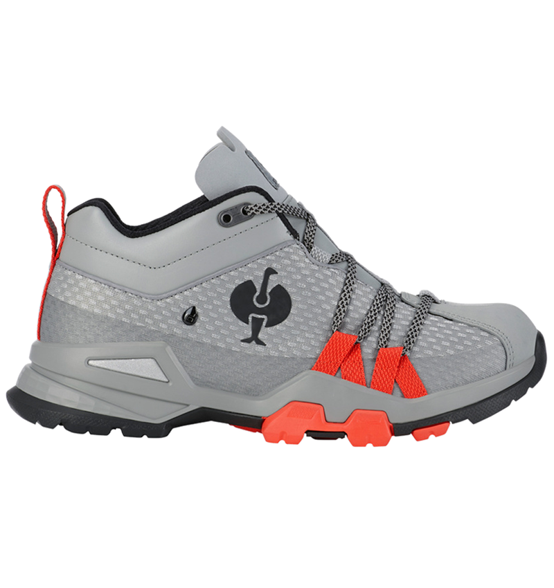 O2: O2 Werkschoenen e.s. Kobuk low + parelgrijs/zonnig rood 2