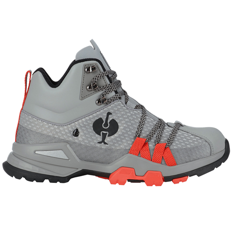 O2: O2 Werkschoenen e.s. Kobuk mid + parelgrijs/zonnig rood 2