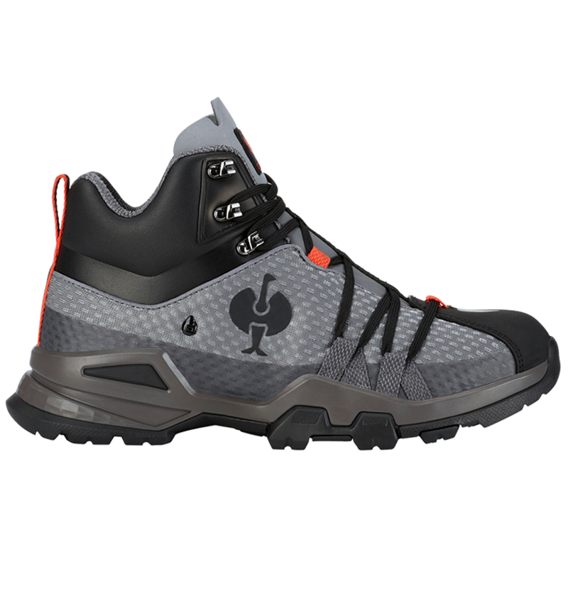 O2: O2 Werkschoenen e.s. Kobuk mid + antraciet/zonnig rood