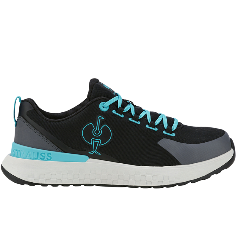 SB: SB Halfhoge veiligheidsschoen e.s. Comoe low + zwart/lapis turkoois 2