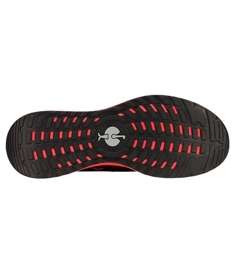 SB: SB Halfhoge veiligheidsschoen e.s. Comoe low + zwart/signaalrood 6