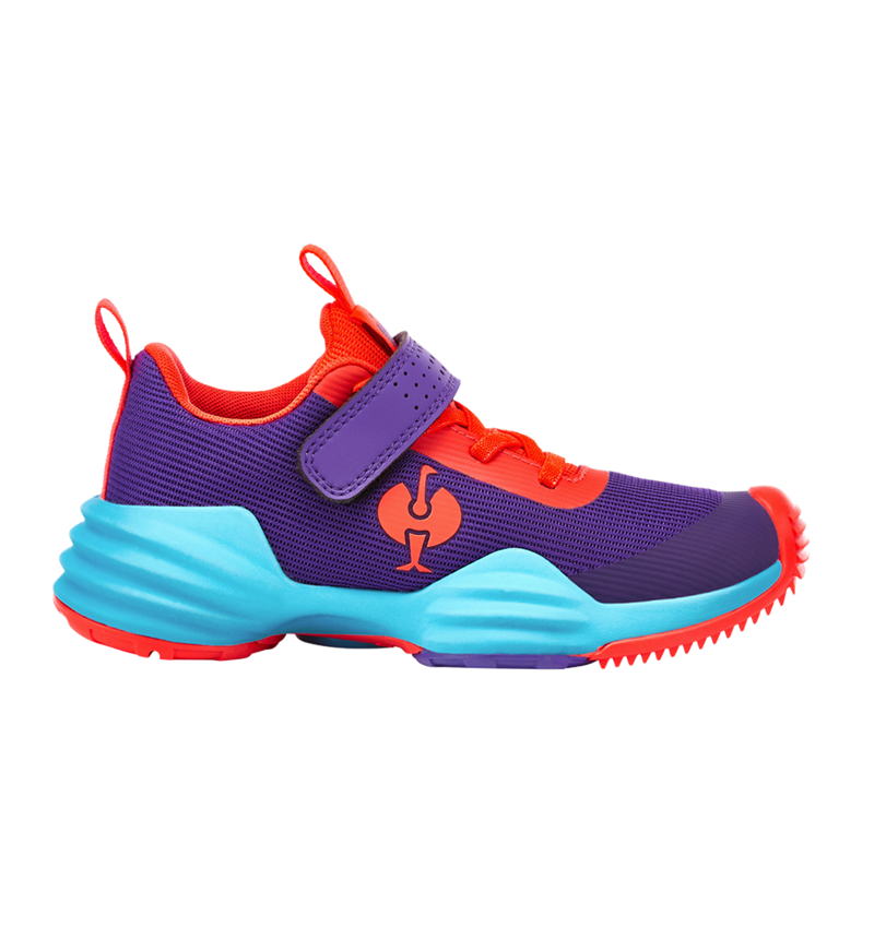 Kinderschoenen: Allroundschoenen e.s. Porto low, kinderen + druif/lichtcyaan/signaalrood 2