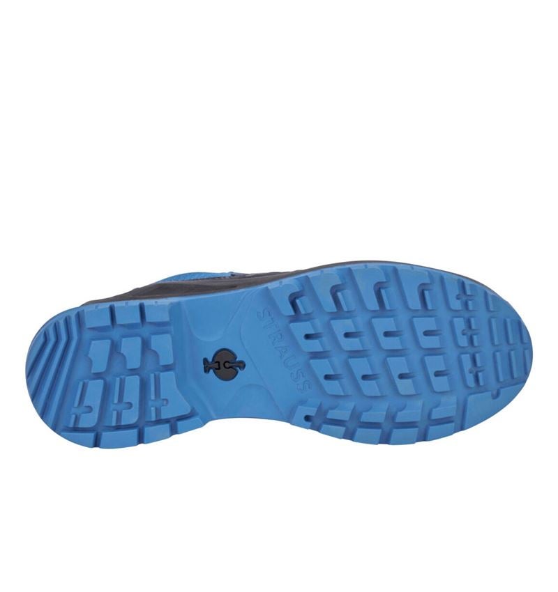 O6: O6 Werkschoenen e.s. Adelaide low + zwart/gentiaanblauw 4