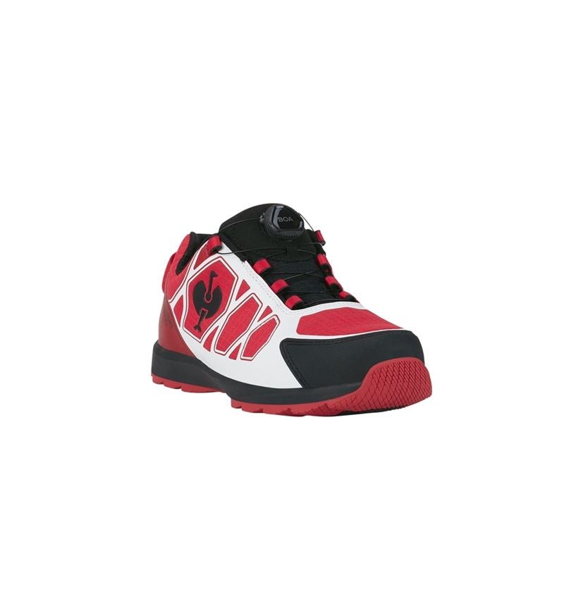 S1: S1 Halfhoge veiligheidsschoen e.s. Baham II low + rood/zwart 4