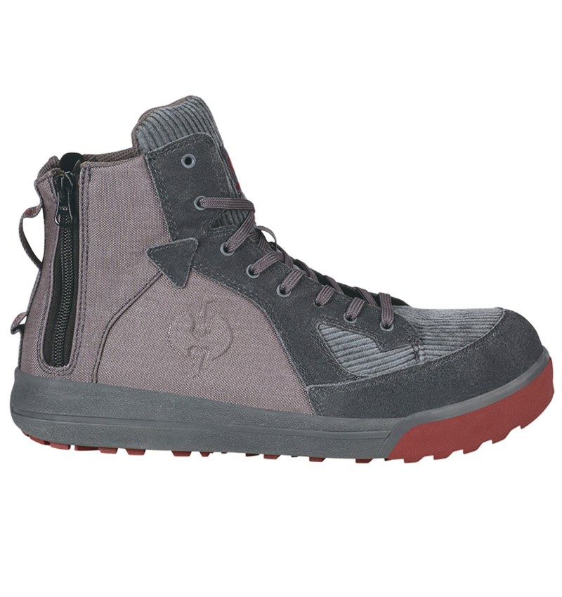 S1: S1 Veiligheidsschoenen e.s. Janus II mid + bruggrijs/fluweelrood 1