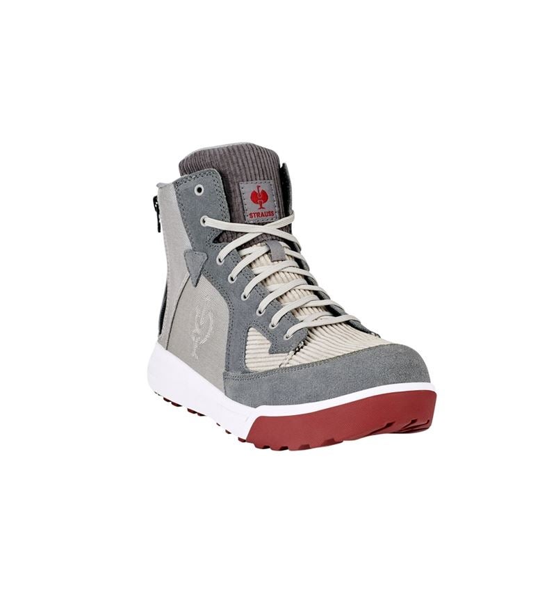 S1: S1 Veiligheidsschoenen e.s. Janus II mid + duifgrijs/cement/fluweelrood 2