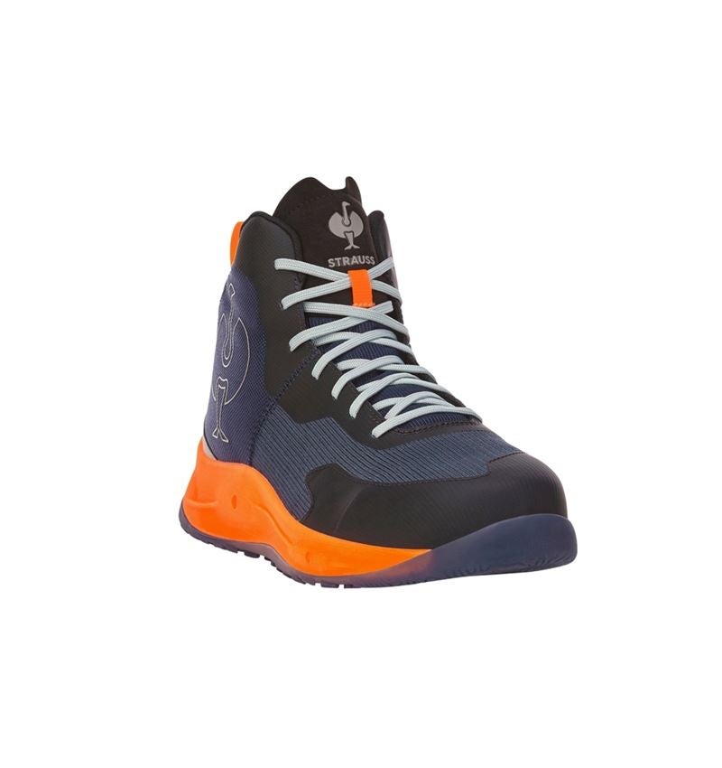 S1P: S1PS Veiligheidsschoenen e.s. Marseille mid + donkerblauw/signaaloranje 5