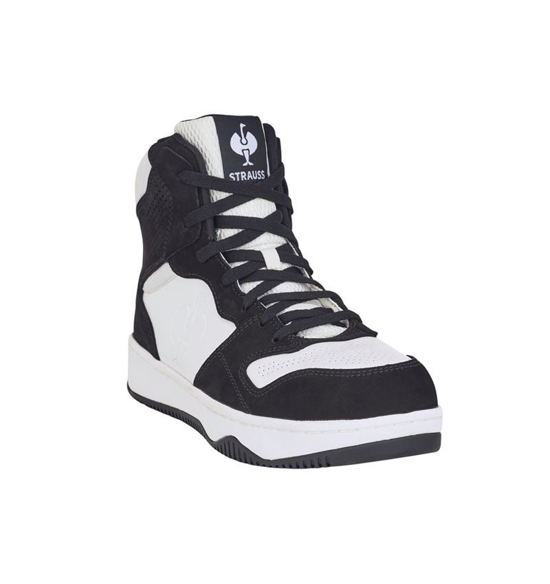 S1P: S1P Veiligheidsschoenen e.s. Eindhoven mid + zwart/wit 5
