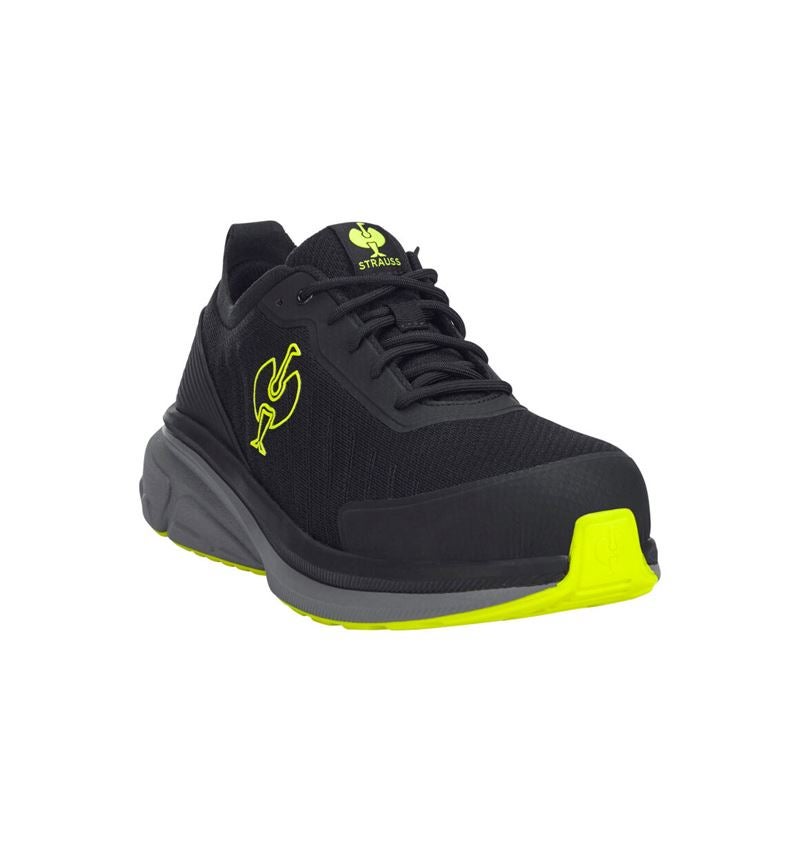 S1: S1 Veiligheidsschoenen Strauss.1003 low + zwart/signaalgeel 5