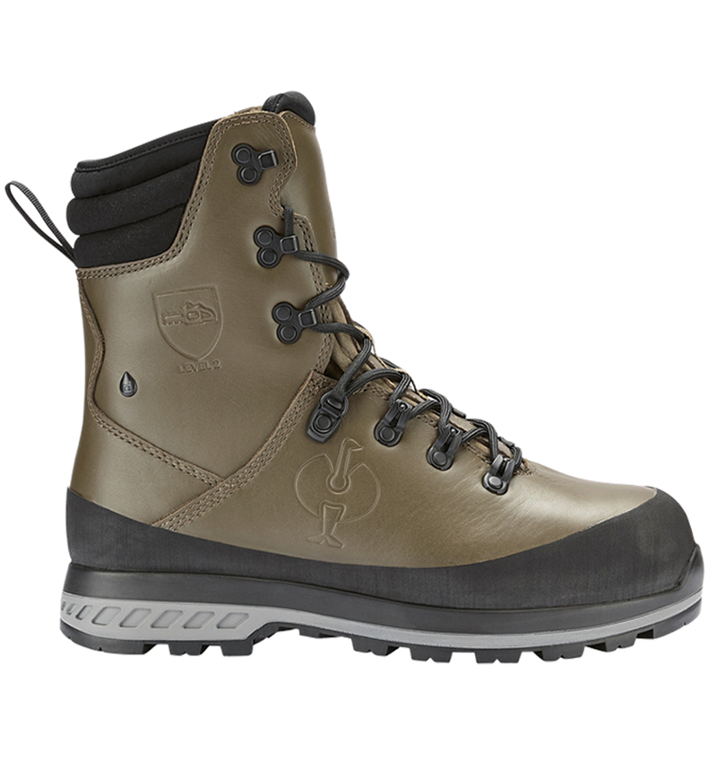 S2: e.s. S2 Veiligheidsschoenen Triton voor de bosbouw + moddergroen 2