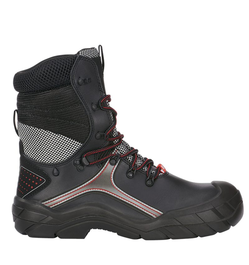 S7: S7 Veiligheidslaarzen e.s. Pollux high + zwart/rood