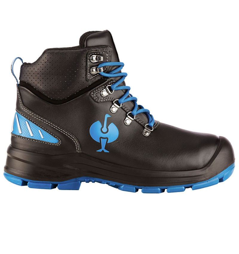 S3: S3 Halfhoge veiligheidsschoe. e.s. Umbriel II mid + zwart/gentiaanblauw 1