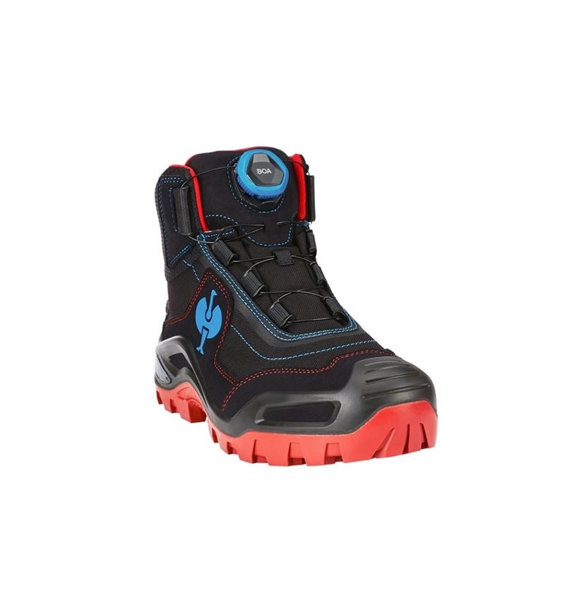 S3: S3 Veiligheidsschoenen e.s. Kastra II mid + zwart/vuurrood/gentiaanblauw 3