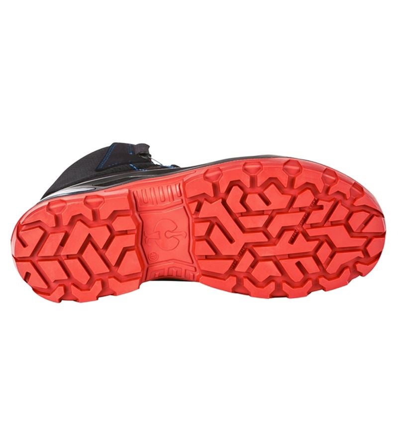 S3: S3 Veiligheidsschoenen e.s. Kastra II mid + zwart/vuurrood/gentiaanblauw 4