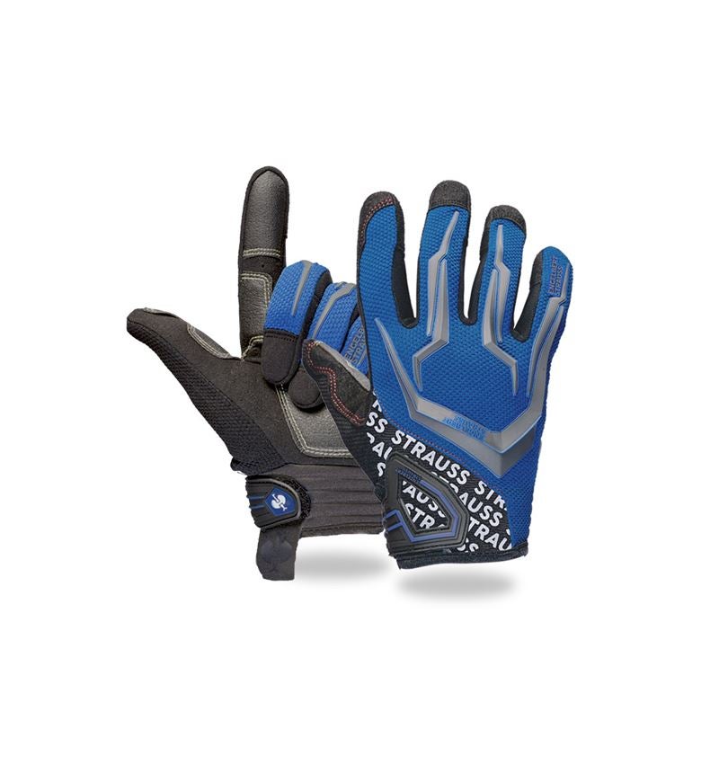 Hybride: e.s. Mecanicienshandschoenen Mirage + blauw/zwart