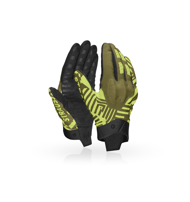 Hybride: Handschoenen e.s.trail, light graphic + zwart/jeneverbesgroen/limegroen