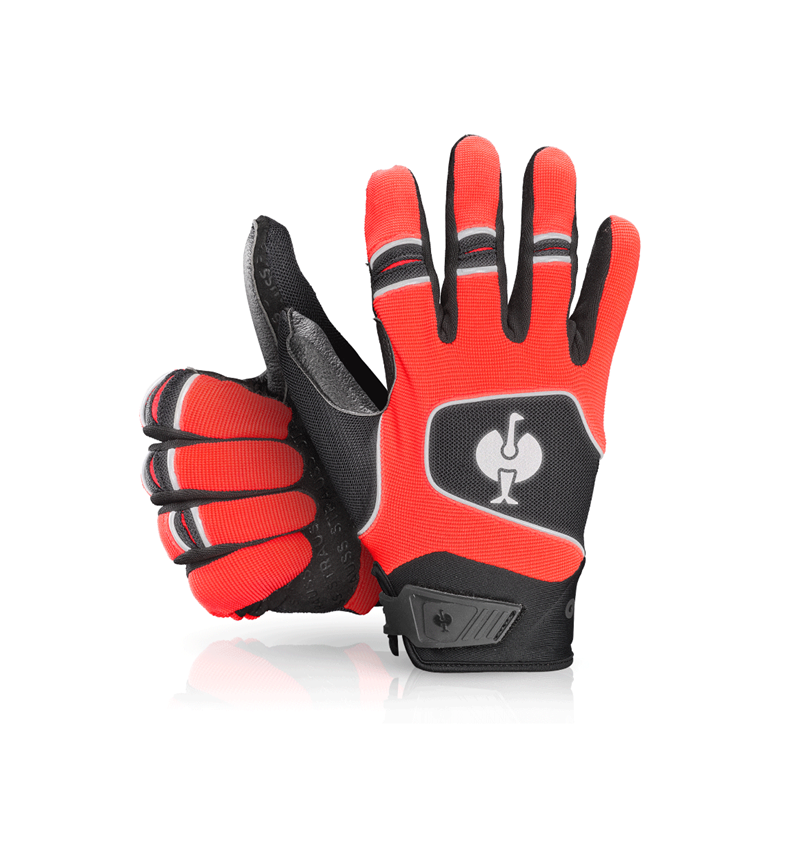 Handschoenen: Handschoenen e.s.ambition + zwart/signaalrood