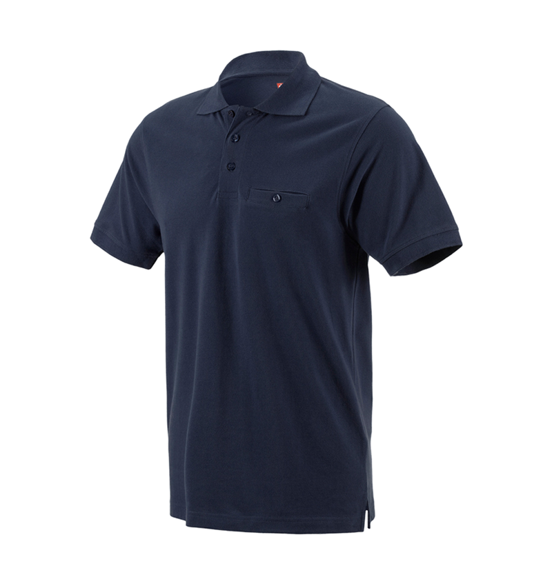 Bovenkleding: e.s. Polo-Shirt cotton Pocket + donkerblauw 2