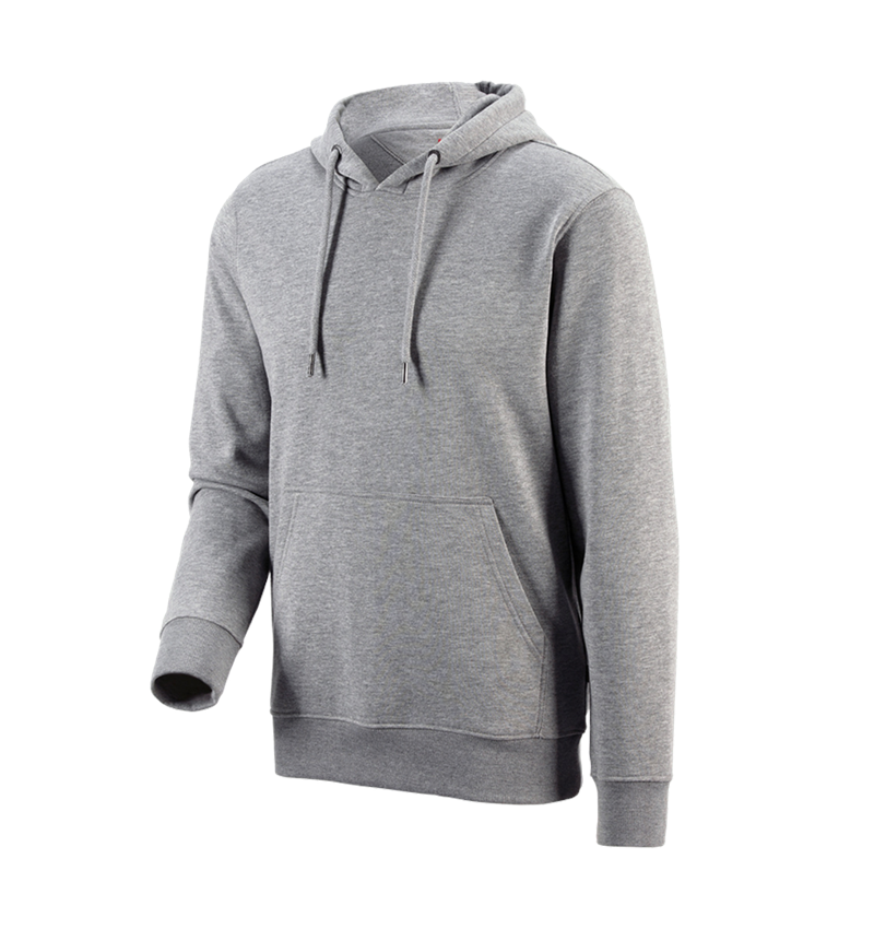 Bovenkleding: e.s. Hoody-Sweatshirt poly cotton + grijs mêlee 1