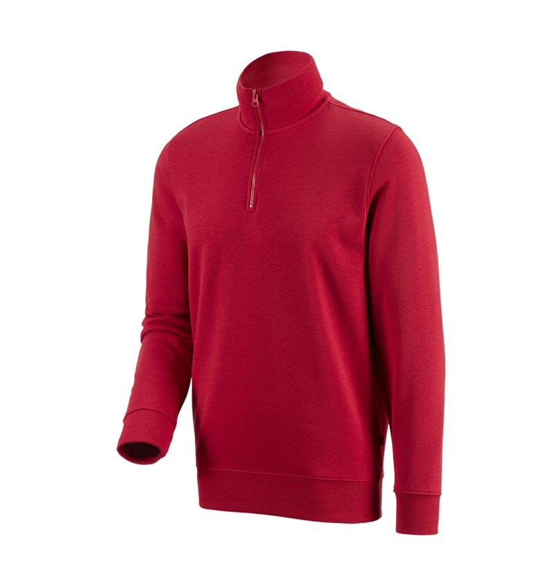Onderwerpen: e.s. ZIP-Sweatshirt poly cotton + rood
