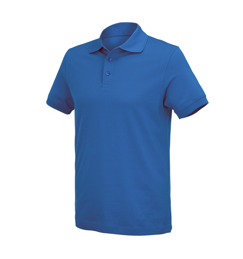Bovenkleding: e.s. Polo-Shirt cotton Deluxe + gentiaanblauw
