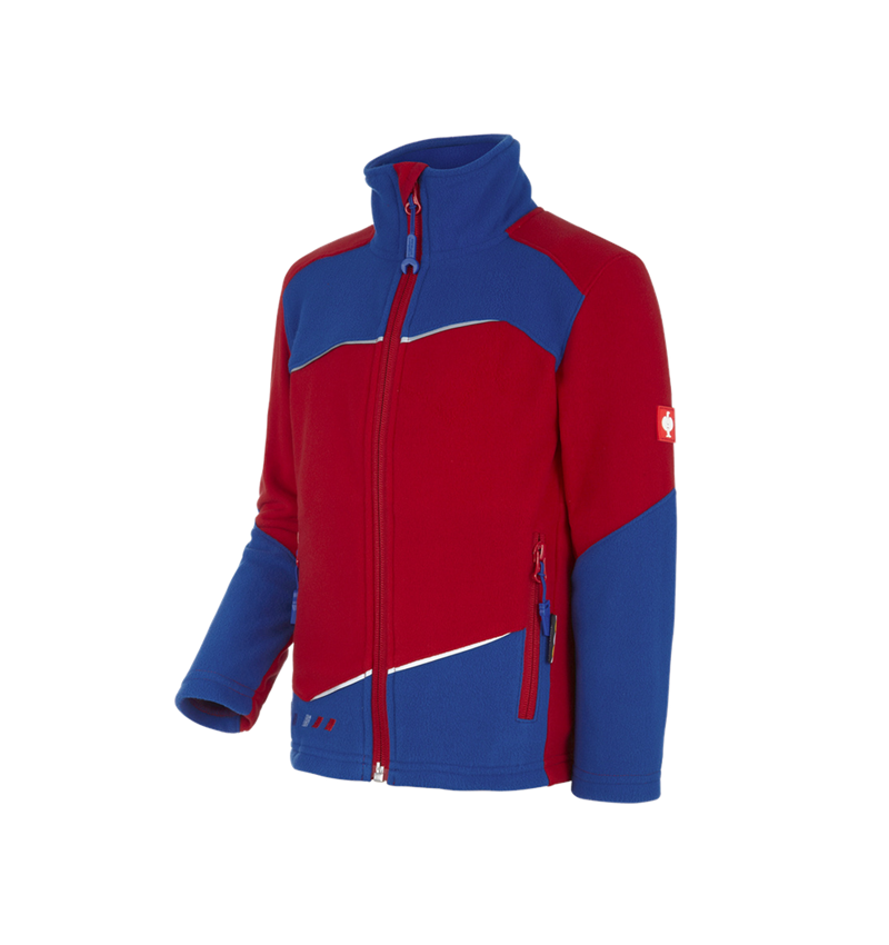 Jassen: Fleecejack e.s.motion 2020, kinderen + vuurrood/korenblauw 4