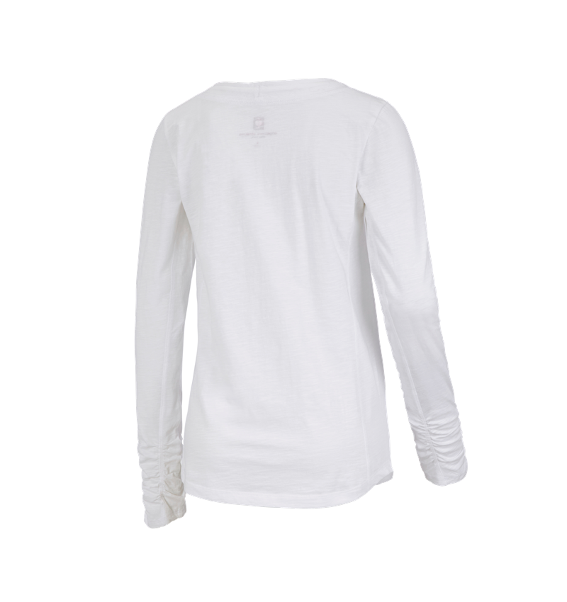 Bovenkleding: e.s. Longsleeve cotton slub, dames + wit 3