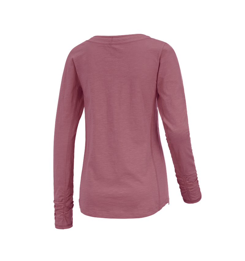 Bovenkleding: e.s. Longsleeve cotton slub, dames + oudroze 4