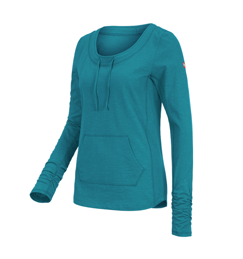 Onderwerpen: e.s. Longsleeve cotton slub, dames + oceaan 3