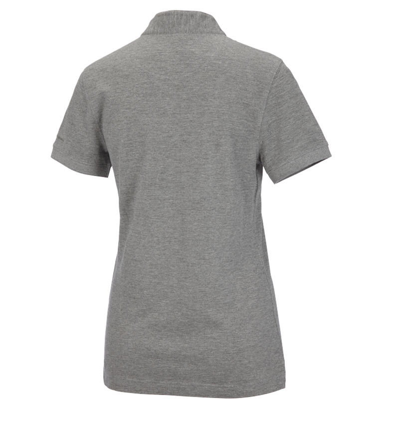 Bovenkleding: e.s. Poloshirt cotton Mandarin, dames + grijs mêlee 1