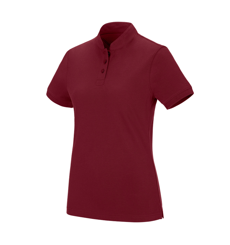 Bovenkleding: e.s. Poloshirt cotton Mandarin, dames + robijn 3