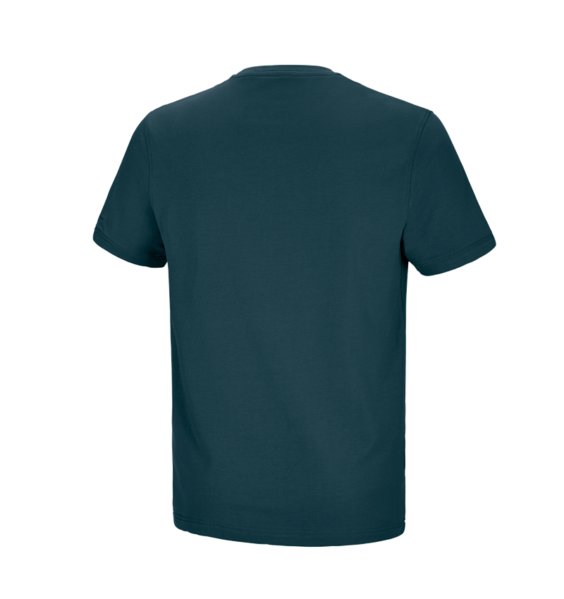Bovenkleding: e.s. T-shirt cotton stretch Pocket + zeeblauw 1