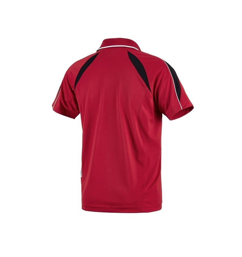 Bovenkleding: e.s. Funktioneel Polo-Shirt poly Silverfresh + rood/zwart 3