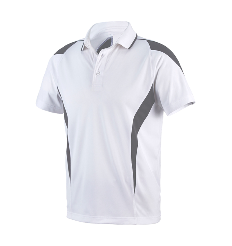 Bovenkleding: e.s. Funktioneel Polo-Shirt poly Silverfresh + wit/cement 2