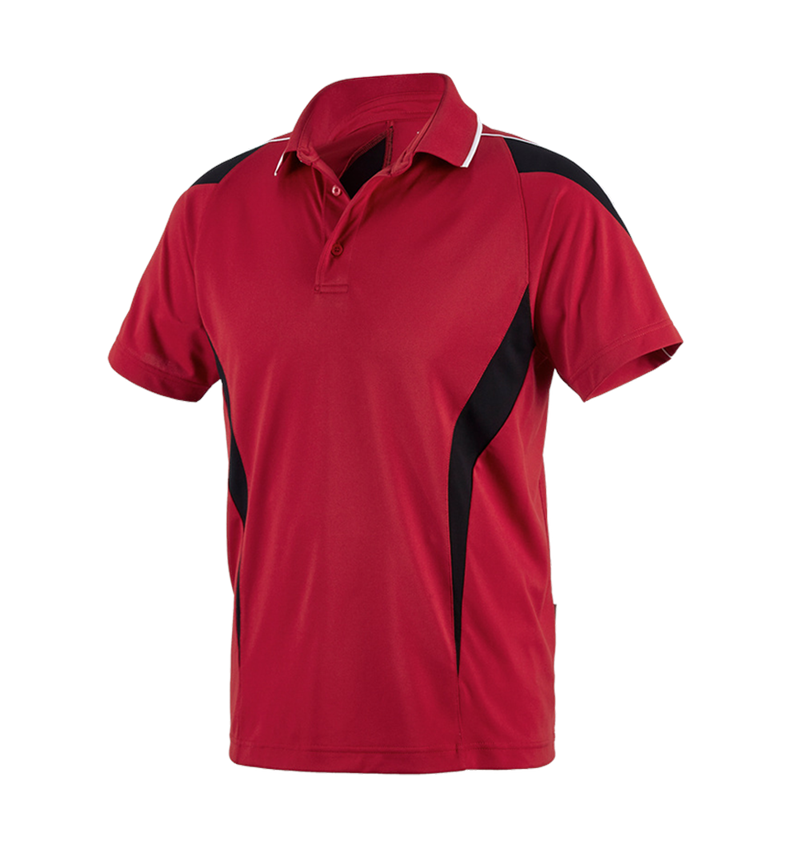 Bovenkleding: e.s. Funktioneel Polo-Shirt poly Silverfresh + rood/zwart 2