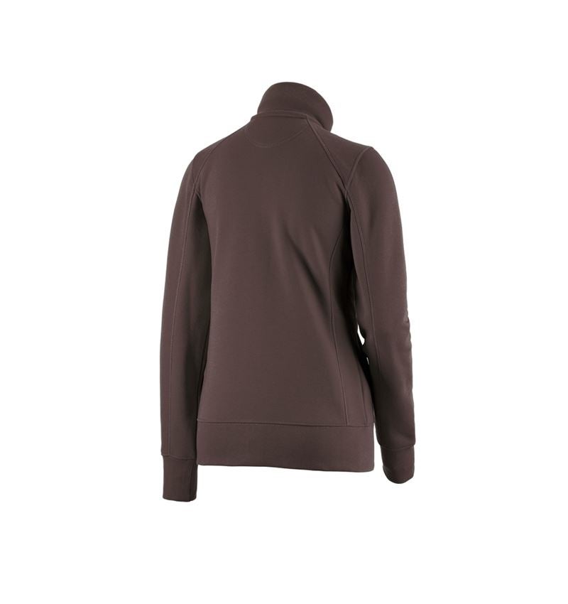 Bovenkleding: e.s. Sweatjack poly cotton, dames + kastanje 1