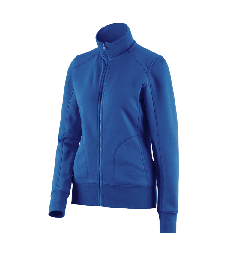 Bovenkleding: e.s. Sweatjack poly cotton, dames + gentiaanblauw 1