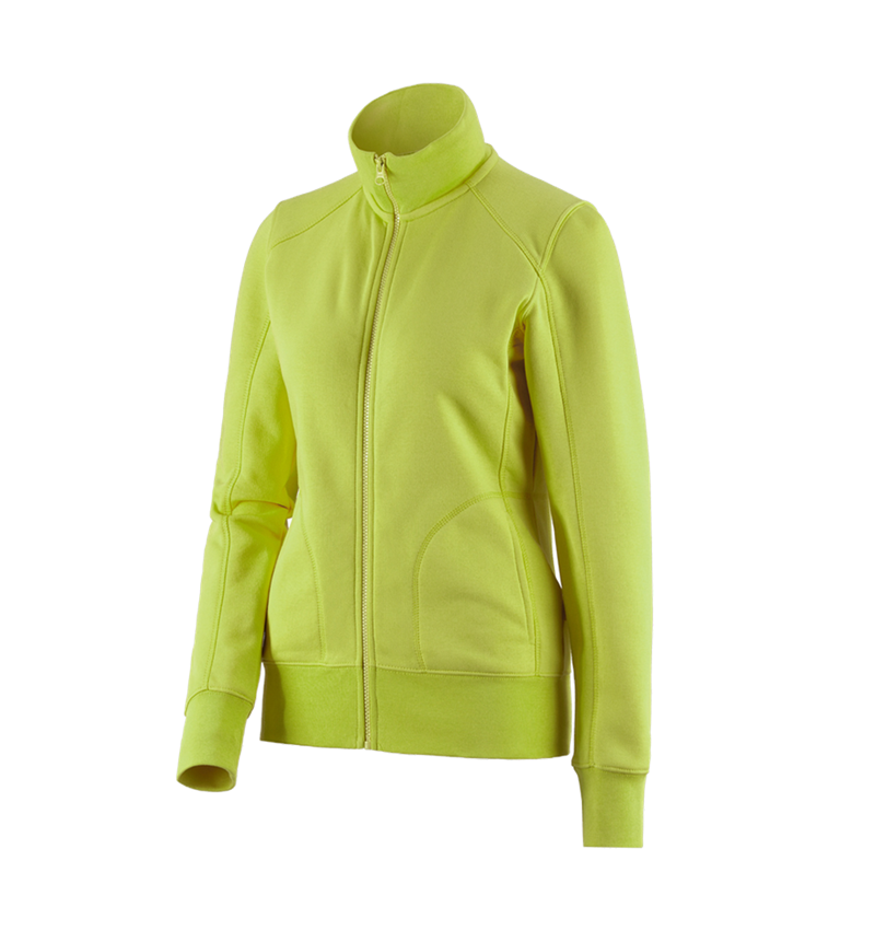Bovenkleding: e.s. Sweatjack poly cotton, dames + meigroen