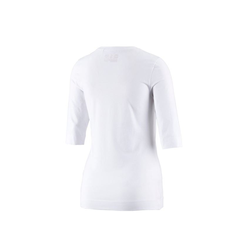 Bovenkleding: e.s. Shirt 3/4-mouw cotton stretch, dames + wit 4