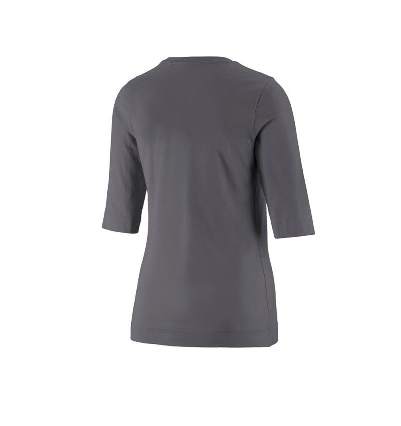 Bovenkleding: e.s. Shirt 3/4-mouw cotton stretch, dames + antraciet 1