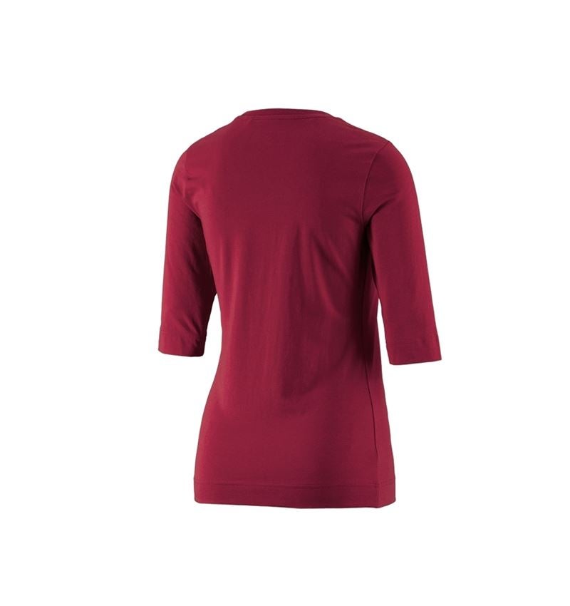 Bovenkleding: e.s. Shirt 3/4-mouw cotton stretch, dames + bordeaux 1