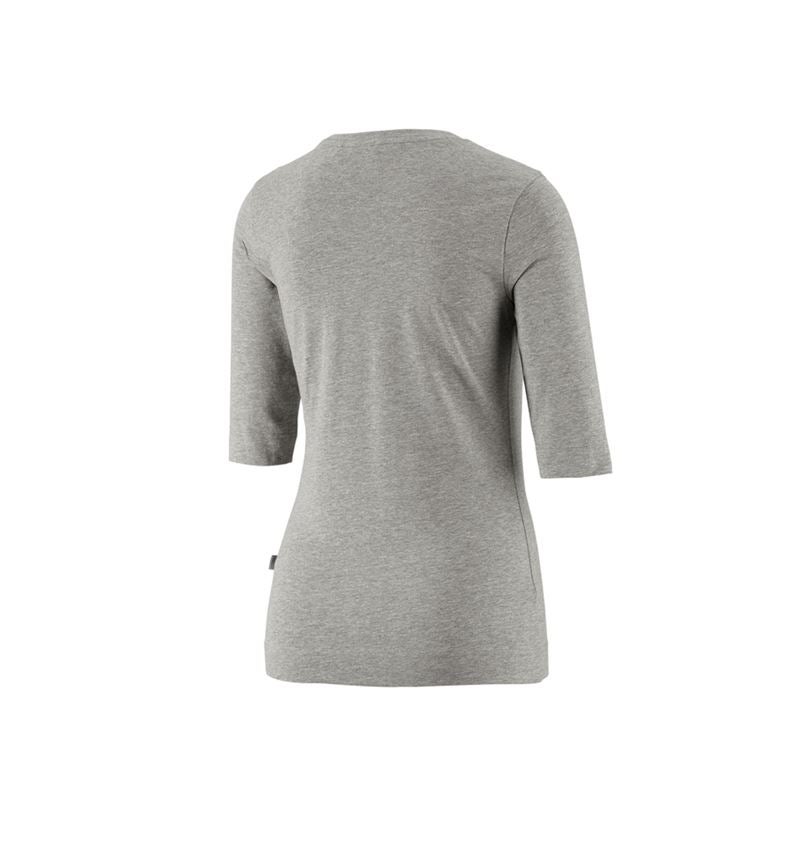 Bovenkleding: e.s. Shirt 3/4-mouw cotton stretch, dames + grijs mêlee 1