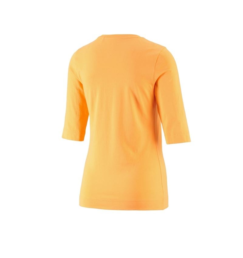 Bovenkleding: e.s. Shirt 3/4-mouw cotton stretch, dames + licht oranje 1